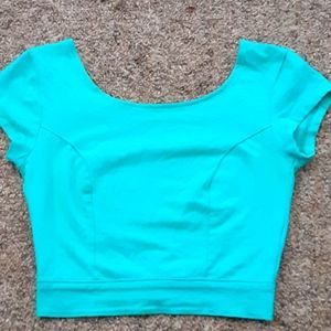 Aqua crop top